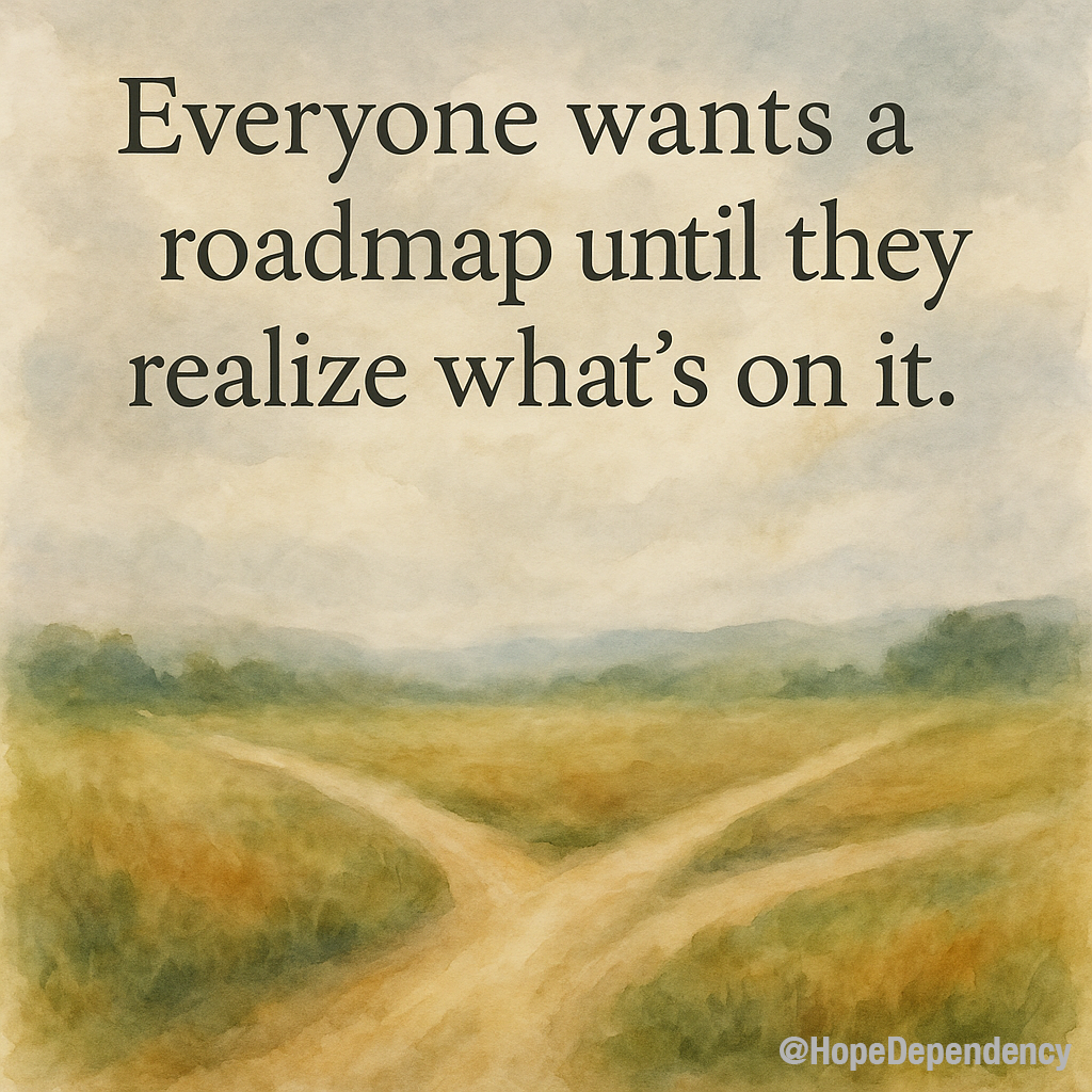 Everyone wants a roadmap until they realize what’s on it.