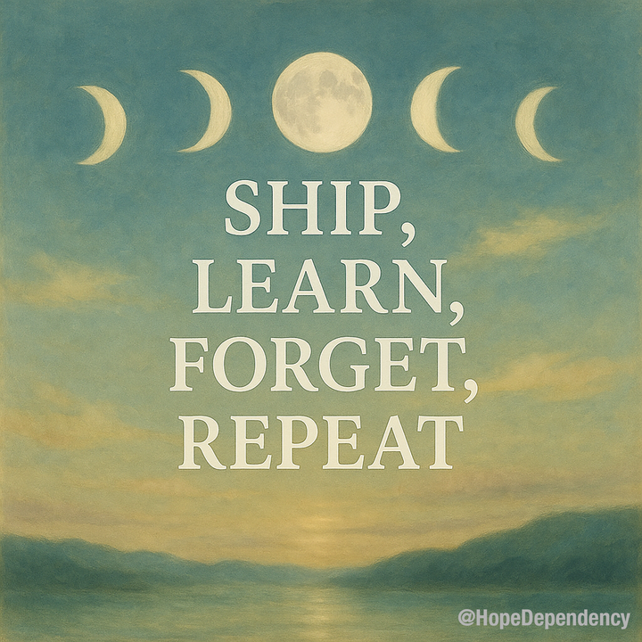 Ship, learn, forget, repeat.
